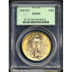 1923-D[$20] MS66 PCGS.
