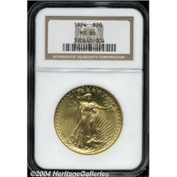 1924[$20] MS66 NGC.