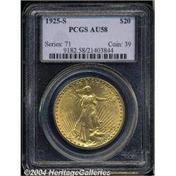 1925-S[$20] AU58 PCGS.