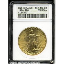 1926[$20]--Cleaned--ANACS. Unc Details, Net MS60.
