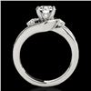 Image 2 : 2 CTW H-SI/I Certified Diamond Bypass Solitaire Ring 10K White Gold - REF-436N4Y - 35101
