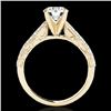 Image 2 : 1.41 CTW H-SI/I Certified Diamond Solitaire Antique Ring 10K Yellow Gold - REF-176H4A - 34695