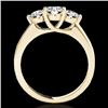 Image 2 : 3 CTW H-SI/I Certified Diamond 3 Stone Solitaire Ring 10K Yellow Gold - REF-680W9F - 35396