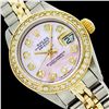 Image 1 : Rolex Ladies Two Tone 14K Gold/SS, Diamond Dial, Diam/Ruby Bezel, Sapphire Crystal - REF-434N7A