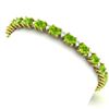 Image 5 : 13 CTW Peridot & VS/SI Diamond Eternity Bracelet Yellow 10K Yellow Gold - REF-82H8A - 21456