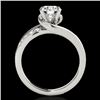 Image 2 : 1.31 CTW H-SI/I Certified Diamond Bypass Solitaire Ring 10K White Gold - REF-156Y4K - 35117