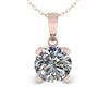 Image 2 : 0.50 CTW VS/SI Diamond Designer Necklace 14K Rose Gold - REF-82A8X - 38403