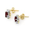 Image 2 : 0.61 CTW Ruby & Diamond Earrings 10K Yellow Gold - REF-18A8X - 12621