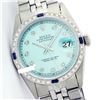 Image 1 : Rolex Men's Stainless Steel, QuickSet, Diam Dial & Diam/Sapphire Bezel - REF-521N3A