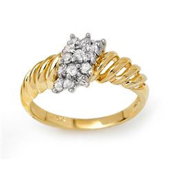 0.25 CTW Certified VS/SI Diamond Ring 10K Yellow Gold - REF-26T5M - 14399