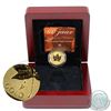Image 1 : Canada 2005 1/4oz Reverse Proof Tulip Privy Mark Gold Maple Leaf. 9999 Pure (Tax Exempt). Coin comes