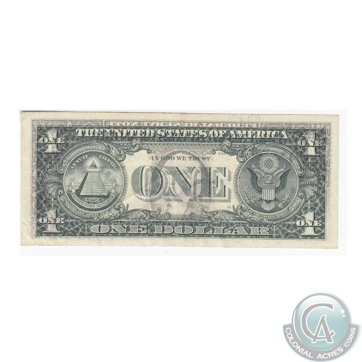 Off Set Error Banknote USA; 1999 $1 Banknote ERROR 100% Front on Back Offset