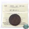 Image 1 : 1-cent 1859 DP N9 #1 ICCS Certified EF-40.