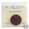 Image 1 : 1-cent 1900 ICCS Certified MS-63 Red & Brown. A deep cherry red coin with underlying luster througho