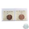 Image 1 : 1-cent 1902 & 1903 Both ICCS Certified MS-64 Red! 2pcs