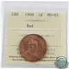 Image 1 : 1-cent 1908 ICCS Certified MS-65 RED!