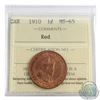 Image 1 : 1-cent 1910 ICCS Certified MS-65 RED! Tied for the 2nd Highest grade by ICCS.