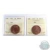 Image 1 : 1-cent 1911 & 1913 Both ICCS Certified MS-64 RED! 2pcs