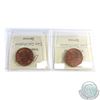 Image 2 : 1-cent 1911 & 1913 Both ICCS Certified MS-64 RED! 2pcs