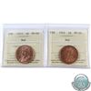 Image 1 : 1-cent 1912 & 1914, both ICCS Certified MS-64 Red. 2pcs
