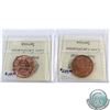Image 2 : 1-cent 1912 & 1914, both ICCS Certified MS-64 Red. 2pcs