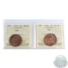 Image 1 : 1-cent 1913 & 1918 Both ICCS Certified MS-64 RED! 2pcs