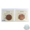 Image 2 : 1-cent 1913 & 1918 Both ICCS Certified MS-64 RED! 2pcs