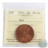 Image 1 : 1-cent 1915 ICCS Certified MS-64 Red