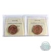 Image 2 : 1-cent 1918 & 1919 Both ICCS Certified MS-64 RED. A nice flashy Pair. 2pcs