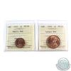 Image 1 : 1-cent 1920 Small & 1920 Large ICCS Certified MS-64 Red. 2pcs