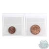 Image 2 : 1-cent 1920 Small & 1920 Large ICCS Certified MS-64 Red. 2pcs