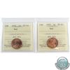 Image 1 : 1-cent 1932 & 1933 ICCS Certified MS-64 Red. 2pcs