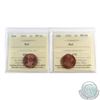 Image 1 : 1-cent 1932 & 1935 Both ICCSMS-64 RED! 2pcs