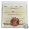 Image 1 : 1-cent 1935 ICCS Certified MS-65 RED!