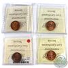 Image 2 : 1-cent 1940, 1941, 1942 & 1943 ICCS MS-64 Red. 4pcs