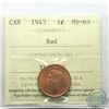 Image 1 : 1-cent 1943 ICCS Certified MS-65; Red