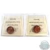 Image 2 : 1-cent 1949 A off Denticle & 1949 A to Denticle ICCS MS-64 Red. 2pcs