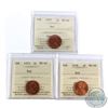 Image 1 : 1-cent 1957, 1973, 1978 ICCS Certified MS-66. 1957 & 1973 both tied for Finest Known. 3pcs