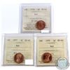 Image 1 : 1-cent 1977, 1978, & 1979 all ICCS Certified MS-66 RED! A great lot for someone looking to upgrade! 
