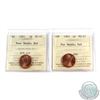 Image 1 : 1-cent 1983 Near Beads, & Far Beads Both ICCS Certified MS-67 RED! Both are tied for the highest gra