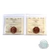 Image 1 : 1-cent 1984, & 1986 Both ICCS Certified MS-66 RED! Nice deep cherry Red Colours on both of these coi