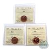 Image 1 : 1-cent 1989, 1992 & 1997 ICCS Certified MS-66. 3pcs