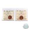 Image 1 : 1-cent 2005 & 2005P Both ICCS Certified MS-67 RED! ! Tied for the highest grade by ICCS! 2pcs