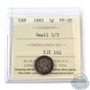 Image 1 : 5-cent 1885 Small 5/5; ICCS Certified VF-20