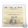 Image 1 : 5-cent 1901 ICCS Certified MS-62