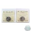 Image 1 : 5-cent 1924 & 1927 ICCS Certified MS-63. 2pcs