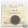 Image 1 : 5-cent 1926 Far 6 ICCS Certified VF-30