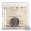 Image 1 : 5-cent 1950 ICCS Certified MS-65