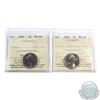 Image 1 : 5-cent 1990 & 1991 ICCS Certified MS-66. 2pcs
