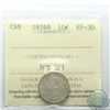 Image 1 : 10-cent 1874H ICCS Certified VF-30